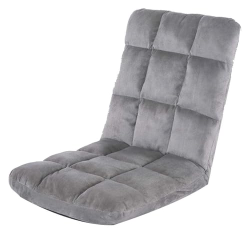 CSYQPDMBDL Bodenstuhl Faltbar, Bodenstuhl mit Verstellbarer, Einzelner Meditationsstuhl mit Mehrfachgangeinstellung, abnehmbar und waschbar(Grey) von CSYQPDMBDL