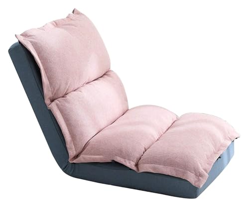 CSYQPDMBDL Bodenstuhl Faltbar, Bodenstuhl mit Verstellbarer, Ergonomischer Bodenstuhl mit doppelter Rückseite und einstellbarem Winkel for Wohnzimmer-Schlafzimmer(Blue Powder,Large) von CSYQPDMBDL