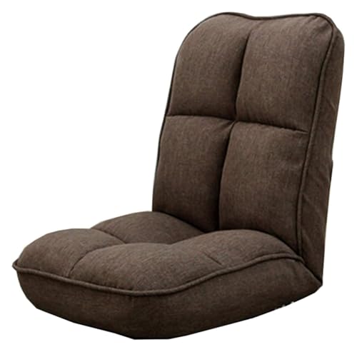 CSYQPDMBDL Bodenstuhl Faltbar, Bodenstuhl mit Verstellbarer, Faltbarer Computerstuhl, leicht zu entfernen und zu waschen, for Schlafzimmer und Wohnzimmer(Brown) von CSYQPDMBDL