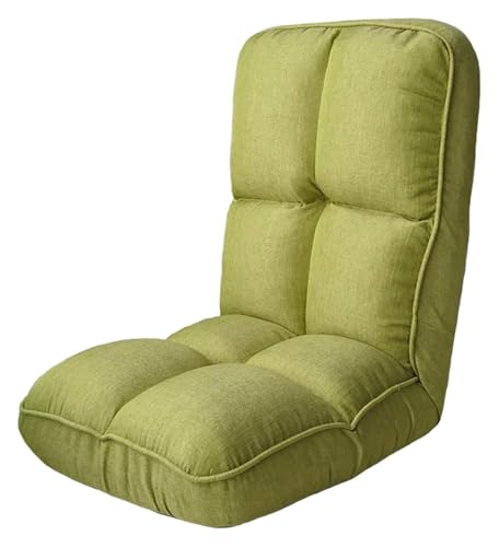 CSYQPDMBDL Bodenstuhl Faltbar, Bodenstuhl mit Verstellbarer, Faltbarer Computerstuhl, leicht zu entfernen und zu waschen, for Schlafzimmer und Wohnzimmer(Green) von CSYQPDMBDL