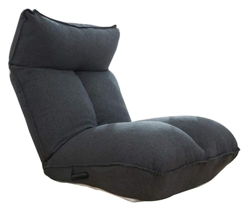 CSYQPDMBDL Bodenstuhl Faltbar, Bodenstuhl mit Verstellbarer, Faltbarer einzelner Bodenstuhl 14 Gänge justierbarer Meditationsstuhl mit Rückenlehne(Black) von CSYQPDMBDL