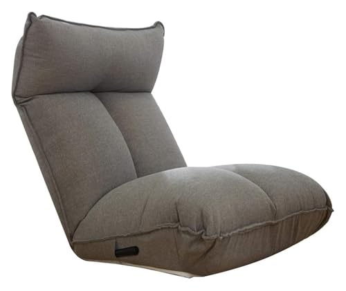 CSYQPDMBDL Bodenstuhl Faltbar, Bodenstuhl mit Verstellbarer, Faltbarer einzelner Bodenstuhl 14 Gänge justierbarer Meditationsstuhl mit Rückenlehne(Dark Gray) von CSYQPDMBDL