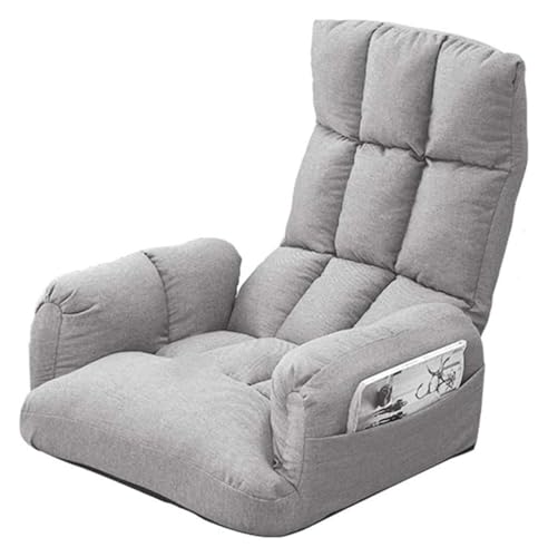 CSYQPDMBDL Bodenstuhl Faltbar, Bodenstuhl mit Verstellbarer, Klappbarer Bodenstuhl mit Armlehnen, Meditationsbodenstuhl, abnehmbar und waschbar(Champagne) von CSYQPDMBDL