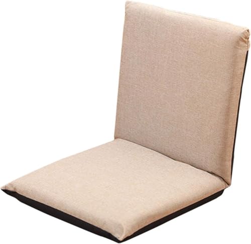 CSYQPDMBDL Bodenstuhl Faltbar, Bodenstuhl mit Verstellbarer, Klappbarer Bodenstuhl mit multidirektionaler Einstellung for das Wohnzimmer im Schlafzimmer(Beige,Large) von CSYQPDMBDL