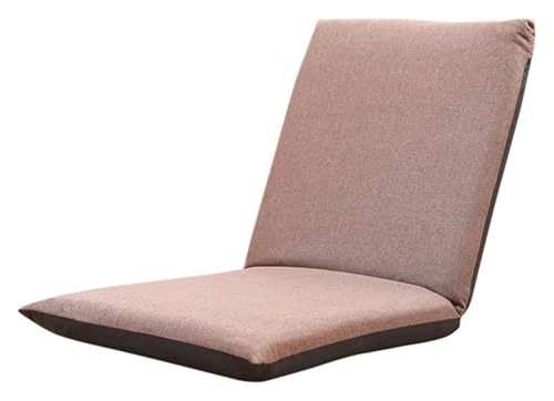 CSYQPDMBDL Bodenstuhl Faltbar, Bodenstuhl mit Verstellbarer, Klappbarer Bodenstuhl mit multidirektionaler Einstellung for das Wohnzimmer im Schlafzimmer(Brown,Large) von CSYQPDMBDL