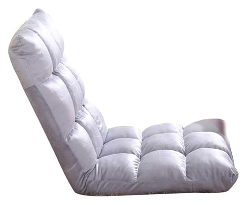 CSYQPDMBDL Bodenstuhl Faltbar, Bodenstuhl mit Verstellbarer, Klappbarer Computerstuhl auf dem Bett 5 Gänge einstellbare Ergonomie Bodensofa(Grey) von CSYQPDMBDL