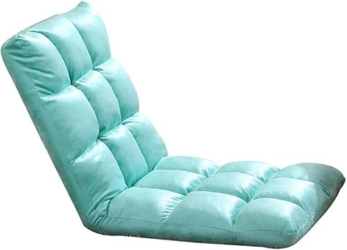 CSYQPDMBDL Bodenstuhl Faltbar, Bodenstuhl mit Verstellbarer, Klappbarer Computerstuhl auf dem Bett 5 Gänge einstellbare Ergonomie Bodensofa(Turquoise) von CSYQPDMBDL