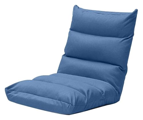 CSYQPDMBDL Bodenstuhl Faltbar, Bodenstuhl mit Verstellbarer, Klappbarer Meditationsstuhl mit 6-facher Verstellung for Erkerfenster und Balkon(Blue) von CSYQPDMBDL