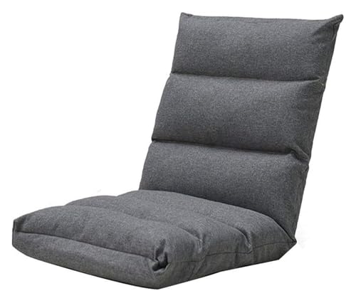 CSYQPDMBDL Bodenstuhl Faltbar, Bodenstuhl mit Verstellbarer, Klappbarer Meditationsstuhl mit 6-facher Verstellung for Erkerfenster und Balkon(Grey) von CSYQPDMBDL