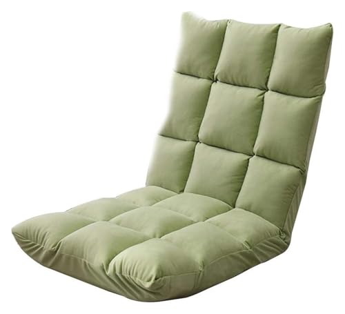 CSYQPDMBDL Bodenstuhl Faltbar, Bodenstuhl mit Verstellbarer, Kleine Wohnung Klappsofa 5 Geschwindigkeitseinstellung Lazy Sofa for Bay Window Schlafzimmer(Green) von CSYQPDMBDL