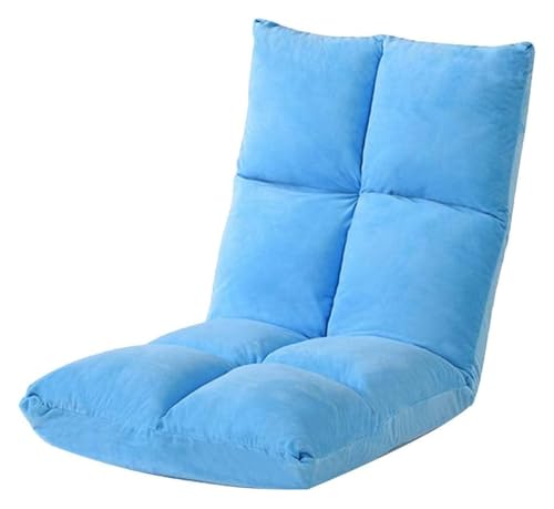 CSYQPDMBDL Bodenstuhl Faltbar, Bodenstuhl mit Verstellbarer, Lazy Folding Small Sofa mit 5-Gang-Einstellung, geeignet for Vier Jahreszeiten(Blue) von CSYQPDMBDL