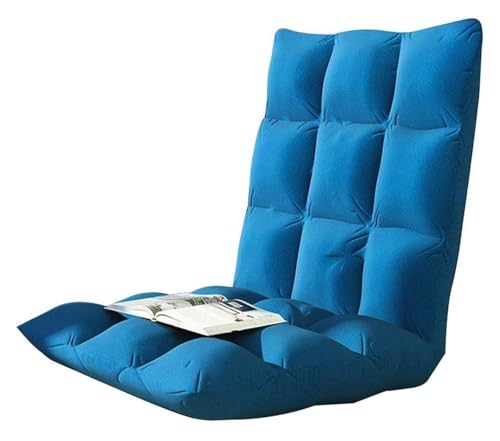 CSYQPDMBDL Bodenstuhl Faltbar, Bodenstuhl mit Verstellbarer, Meditationsstuhl mit 5 Gängen, abnehmbar und waschbar, faules Sofa for Schlafzimmer und Wohnzimmer(Blue) von CSYQPDMBDL