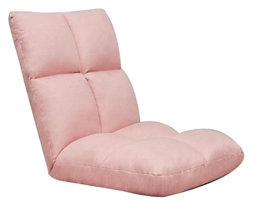 CSYQPDMBDL Bodenstuhl Faltbar, Bodenstuhl mit Verstellbarer, Mehrstufige Anpassung, klappbares kleines Sofa, abnehmbar und waschbar, for Schlafzimmer, Erkerfenster(Light red) von CSYQPDMBDL