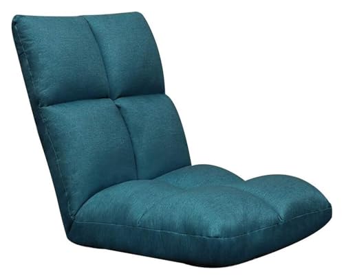CSYQPDMBDL Bodenstuhl Faltbar, Bodenstuhl mit Verstellbarer, Mehrstufiger Klappbodenstuhl for Einzelzimmer mit Rückenlehne, kleines Sofa for Erkerfenster(Malachite Green) von CSYQPDMBDL