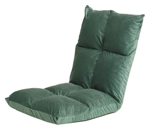 CSYQPDMBDL Bodenstuhl Faltbar, Bodenstuhl mit Verstellbarer, Mit Rückenlehne Computerstuhl auf Einzelbett 6-Positionen-Einstellung for Erkerfenster Balkon(Green) von CSYQPDMBDL