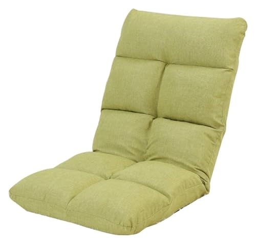 CSYQPDMBDL Bodenstuhl Faltbar, Bodenstuhl mit Verstellbarer, Mit Rückenlehne Ergonomie Boden Stuhl 5 Gänge Einstellbare Klapp Computer Stuhl Auf Bett(Green) von CSYQPDMBDL