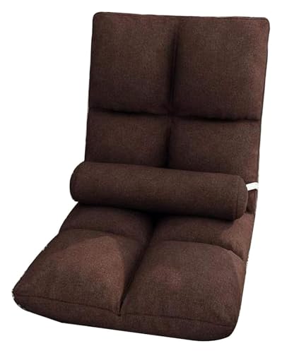 CSYQPDMBDL Bodenstuhl Faltbar, Bodenstuhl mit Verstellbarer, Mit abnehmbarem und waschbarem Taillenkissen, Einzelsofa for Schlafzimmer und Wohnzimmer(Light Blue) von CSYQPDMBDL