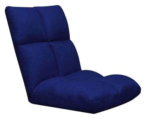 CSYQPDMBDL Bodenstuhl Faltbar, Bodenstuhl mit Verstellbarer, Multi-Level-Anpassung Schlafzimmer Einzel Klappstuhl Kleines Schlafsofa for Schlafzimmer Balkon(Sapphire Blue) von CSYQPDMBDL