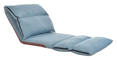 CSYQPDMBDL Bodenstuhl Faltbar, Bodenstuhl mit Verstellbarer, Multifunktionales verstellbares Lazy Sofa Ergonomie Einzelsofa abnehmbar und waschbar(Blue) von CSYQPDMBDL