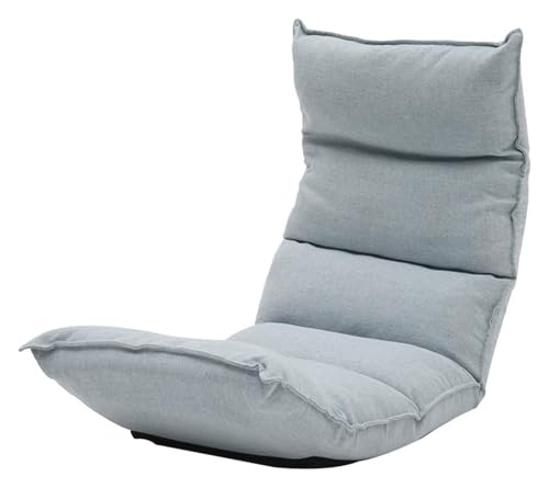 CSYQPDMBDL Bodenstuhl Faltbar, Bodenstuhl mit Verstellbarer, Verstellbarer Boden-Loungesessel, unabhängiges Baumwollbalen-Lazy-Sofa for Balkon-Erkerfenster(Blue-Gray) von CSYQPDMBDL