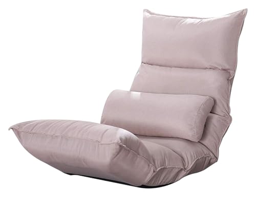 CSYQPDMBDL Bodenstuhl Faltbar, Bodenstuhl mit Verstellbarer, Verstellbarer Freizeit-Meditationsstuhl mit fünf Gängen for Wohnzimmer und Schlafzimmer(Khaki) von CSYQPDMBDL