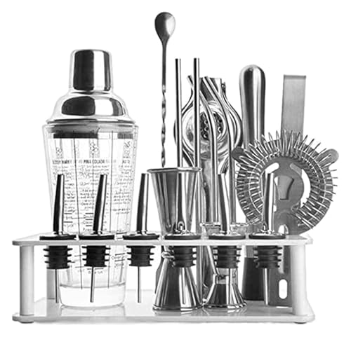 CSYQPDMBDL Cocktail Shaker Set, Cocktail Set, 19-stück Cocktail Shaker Set Mit Ständer Edelstahl Bar Werkzeug Drink Mixer Kit CSYQPDMBDL Cocktail Shaker Set, Cocktail Set, 19-stück Cocktail Shaker Set Mit Ständer Edelstahl Bar Werkzeug Drink Mixer Kit von CSYQPDMBDL