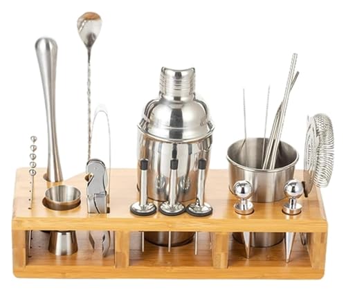 CSYQPDMBDL Cocktail Shaker Set, Cocktail Set, Edelstahl Cocktail Machen Set Mit Lagerung Stehen Bar Werkzeug Barkeeper Kit von CSYQPDMBDL