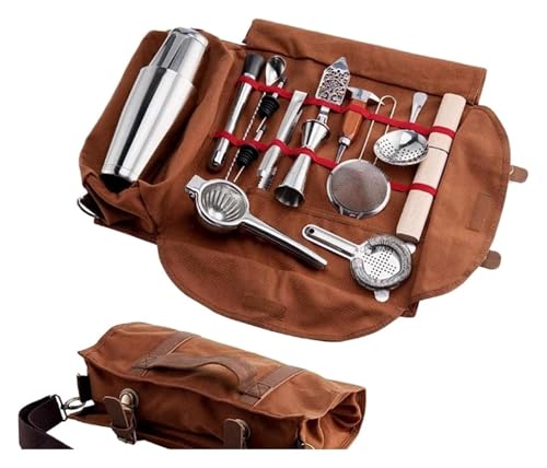 CSYQPDMBDL Cocktail Shaker Set, Cocktail Set, Edelstahl Cocktail Machen Set Shaker Kit Bar Werkzeug Mit Lagerung Tasche von CSYQPDMBDL