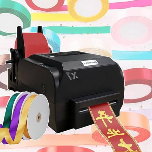 CSYQPDMBDL Digitale Satinband-Druckmaschine, Farbbanddrucker mit Farbbandhalter, 25–108mm/12–50mm/12–20mm Breite, Geschwindigkeit 150mm/Sek., unterstützt über 50Sprachen von CSYQPDMBDL