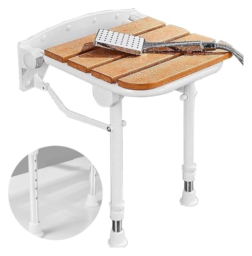 CSYQPDMBDL Duschklappsitz Für Wandmontage, An der Wand montierter Duschstuhl, herunterklappbarer Duschsitz mit höhenverstellbaren Beinen, Duschklappstuhl CSYQPDMBDL Duschklappsitz Für Wandmontage, An der Wand montierter Duschstuhl, herunterklappbarer Duschsitz mit höhenverstellbaren Beinen, Duschklappstuhl von CSYQPDMBDL