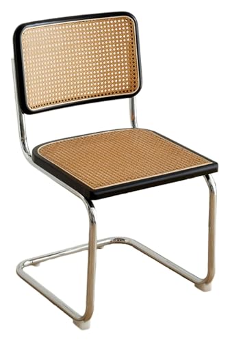 CSYQPDMBDL Esszimmerstühle, Esszimmerstuhl, Armloser Esszimmer-/Küchenstuhl mit Rückenlehne und Edelstahlsockel for Wohnzimmer/Schlafzimmer(C) von CSYQPDMBDL
