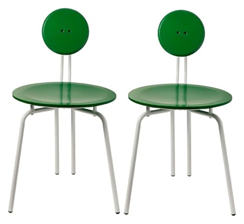CSYQPDMBDL Esszimmerstühle, Esszimmerstuhl, Esszimmerstühle 2er-Set, Küchenstühle mit Massivholzsitz, hoher Rückenlehne mit Rückenlehne und Metallbeinen(Green) von CSYQPDMBDL