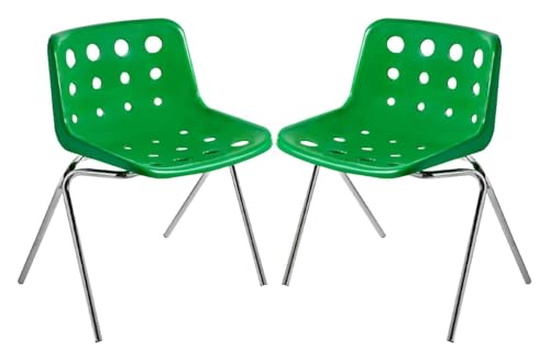 CSYQPDMBDL Esszimmerstühle, Esszimmerstuhl, Esszimmerstühle 2er-Set, mit Rückenlehne und Metallbeinen for Wohnzimmer/Esszimmer/Schlafzimmer/Küche(Green) von CSYQPDMBDL