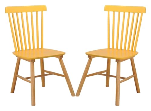 CSYQPDMBDL Esszimmerstühle, Esszimmerstuhl, Esszimmerstühle 2er-Set for Küche und Esszimmer, Terrasse(Yellow) von CSYQPDMBDL