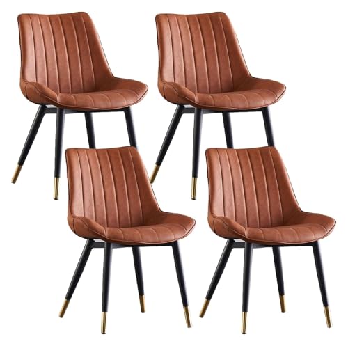 CSYQPDMBDL Esszimmerstühle, Esszimmerstuhl, Esszimmerstühle 4er-Set mit hoher Rückenlehne und Metallbeinen for Küche, Wohnzimmer(B) von CSYQPDMBDL