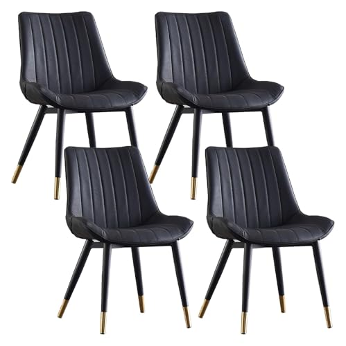 CSYQPDMBDL Esszimmerstühle, Esszimmerstuhl, Esszimmerstühle 4er-Set mit hoher Rückenlehne und Metallbeinen for Küche, Wohnzimmer(F) von CSYQPDMBDL