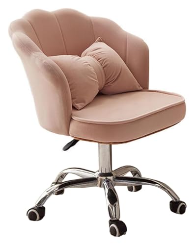 CSYQPDMBDL Esszimmerstühle, Esszimmerstuhl, Esszimmerstuhl, Bürostuhl, Schreibtischstuhl, Armloser Schminktisch-Drehstuhl for kleine Räume, Wohnzimmer(Pink) von CSYQPDMBDL