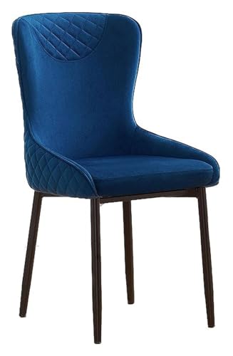 CSYQPDMBDL Esszimmerstühle, Esszimmerstuhl, Esszimmerstuhl aus Samt mit Metallbeinen, Loungesessel for Restaurants und Geschäfte mit Rückenlehne(Blue) von CSYQPDMBDL