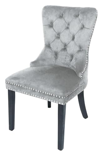 CSYQPDMBDL Esszimmerstühle, Esszimmerstuhl, Esszimmerstuhl mit Beinen und Sitz aus Massivholz for Wohnzimmer, Schlafzimmer(Grey) von CSYQPDMBDL