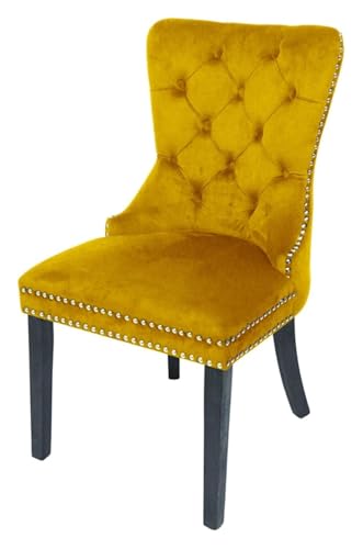 CSYQPDMBDL Esszimmerstühle, Esszimmerstuhl, Esszimmerstuhl mit Beinen und Sitz aus Massivholz for Wohnzimmer, Schlafzimmer(Yellow) von CSYQPDMBDL