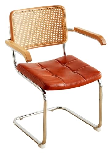 CSYQPDMBDL Esszimmerstühle, Esszimmerstuhl, Küchenstuhl mit Rückenlehne und Handlauf for Wohnzimmer/Schlafzimmer/Esszimmer/Innenhof(Orange) von CSYQPDMBDL