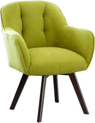 CSYQPDMBDL Esszimmerstühle, Esszimmerstuhl, Moderner Esszimmerstuhl, bequemer, verdickter Stuhl mit gebogener Rückenlehne for das Wohnzimmer, Küchenstuhl mit Holzbeinen(Green) von CSYQPDMBDL