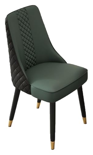 CSYQPDMBDL Esszimmerstühle, Esszimmerstuhl, hohe Rückenlehne, gebogene Sitzfläche, Beine aus Metall, für den Innenbereich (grün) von CSYQPDMBDL