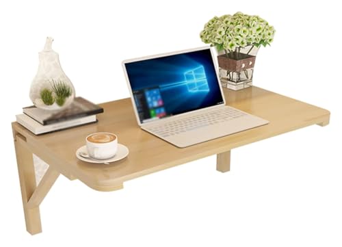 CSYQPDMBDL Klapptisch für die Wand, klappbarer Wandtisch, schwimmender Schreibtisch, faltbar, mit Klappplatte, Wandbank, faltbar, mit Massivholzplatte (120 x 50 (47,2 x 19,7 Zoll)) von CSYQPDMBDL