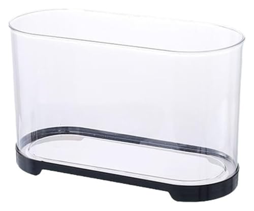 CSYQPDMBDL Kugelaquarium, Goldfischglas, Fischschale Desktop-Aquarium HD Transparent Kleines Acryl-Aquarium(Black,32cm*14.4cm*16cm) von CSYQPDMBDL