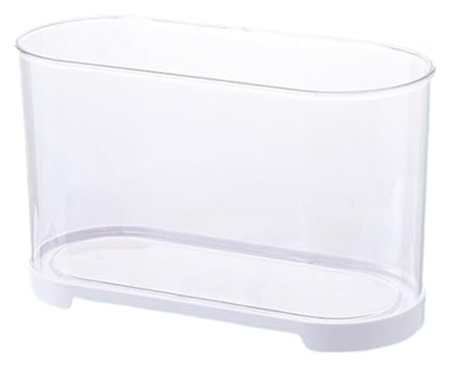 CSYQPDMBDL Kugelaquarium, Goldfischglas, Fischschale Desktop-Aquarium HD Transparent Kleines Acryl-Aquarium(White,32cm*14.4cm*16cm) von CSYQPDMBDL