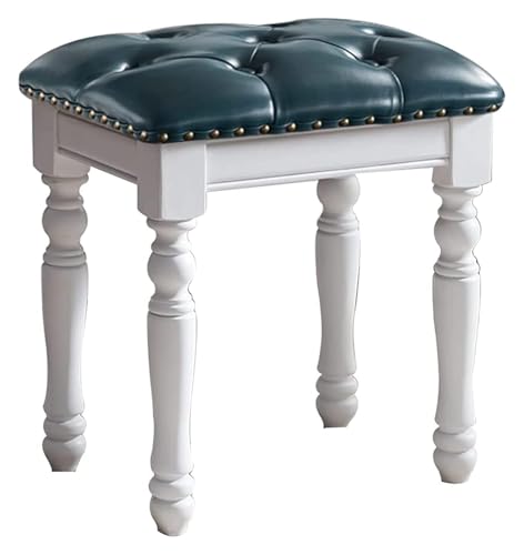 CSYQPDMBDL Pianobank, Klavierbank, Klavierhocker, Schminkstuhl Klavierhocker Schlafzimmer-Schminkhocker Esszimmerhocker aus Holz(Blue) von CSYQPDMBDL