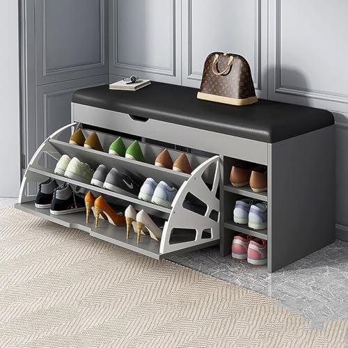 CSYQPDMBDL Schuhaufbewahrungsbank Schuhschrank mit Ablagesitz (Grau, F80 x 30 x 51 cm) von CSYQPDMBDL