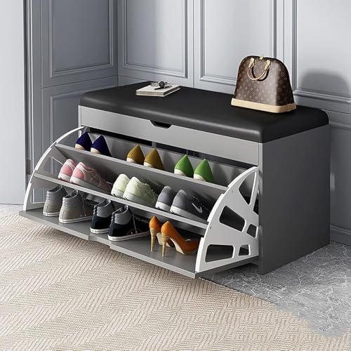 CSYQPDMBDL Sitzbank zur Aufbewahrung von Schuhen, Schuhschrank mit Sitz zur Aufbewahrung (Grau, 60 x 30 x 51 cm) von CSYQPDMBDL