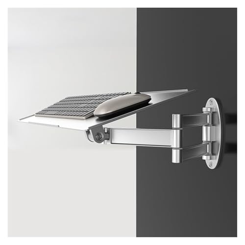 CSYQPDMBDL Tastaturablage, Tastaturschublade, An der Wand einziehbare Tastaturablage, drehbare Computer-Tippplattform(45cm/18) von CSYQPDMBDL